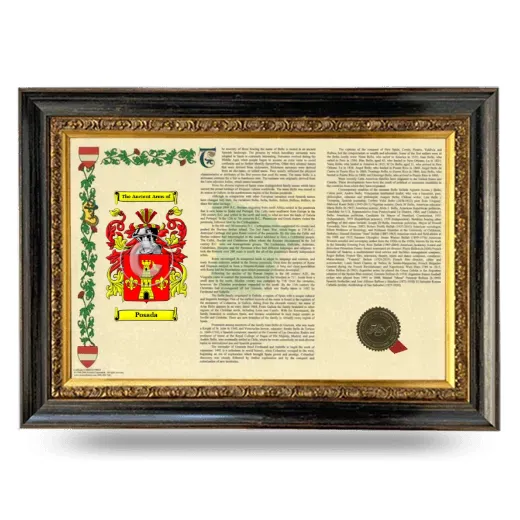 Posada Armorial Landscape Framed - Heirloom