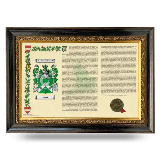 Potal Armorial Landscape Framed - Heirloom