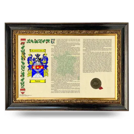 Potvin Armorial Landscape Framed - Heirloom
