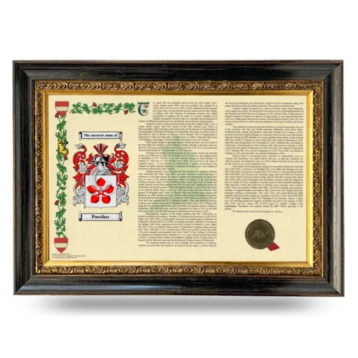 Pouchar Armorial Landscape Framed - Heirloom