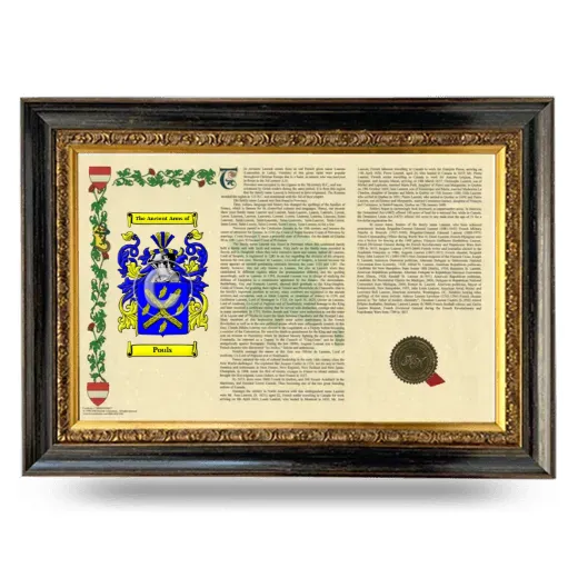 Pouls Armorial Landscape Framed - Heirloom