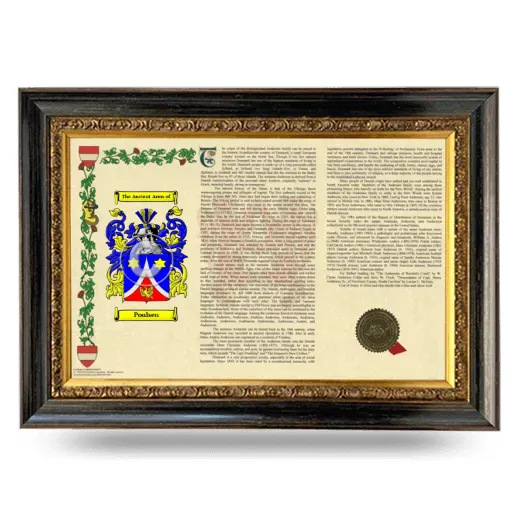 Poulsen Armorial Landscape Framed - Heirloom