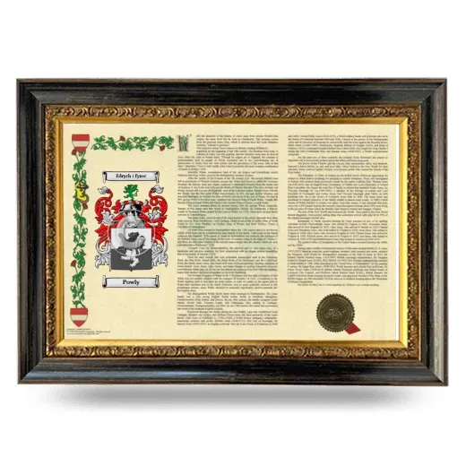 Powly Armorial Landscape Framed - Heirloom