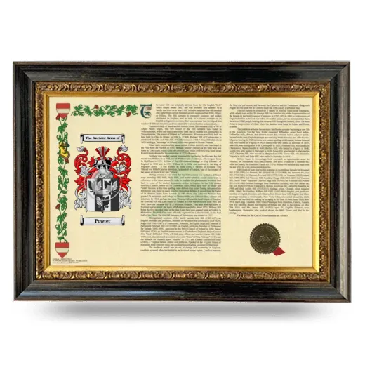 Powter Armorial Landscape Framed - Heirloom