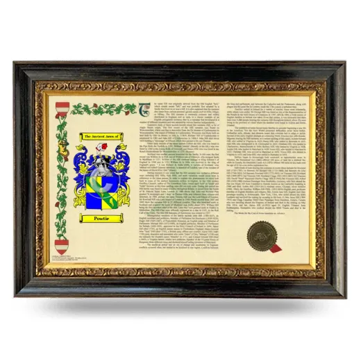 Powtie Armorial Landscape Framed - Heirloom