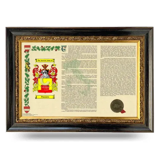 Pozzato Armorial Landscape Framed - Heirloom
