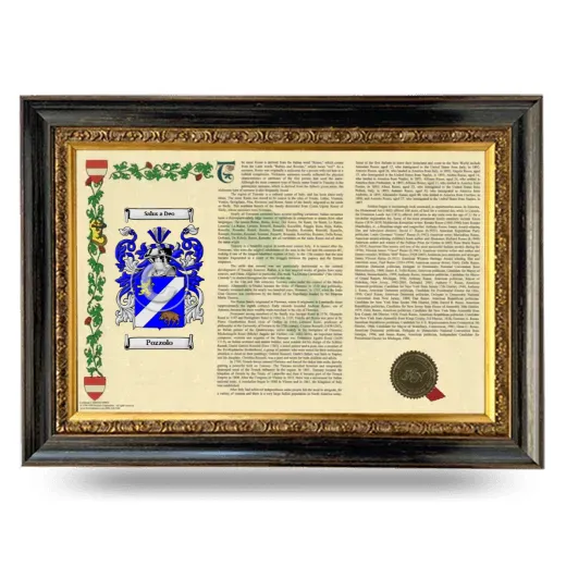 Pozzolo Armorial Landscape Framed - Heirloom