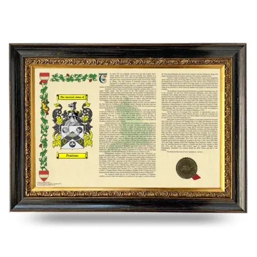 Pratton Armorial Landscape Framed - Heirloom