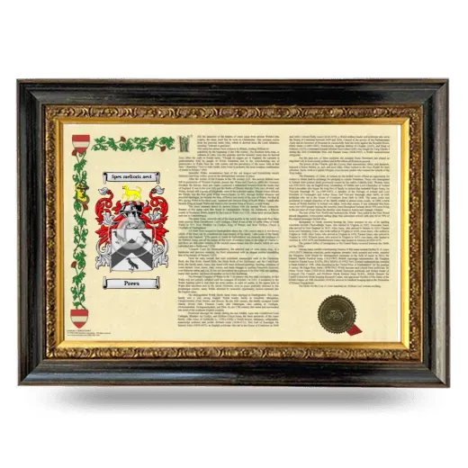 Prees Armorial Landscape Framed - Heirloom
