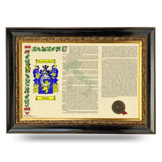 Prevete Armorial Landscape Framed - Heirloom