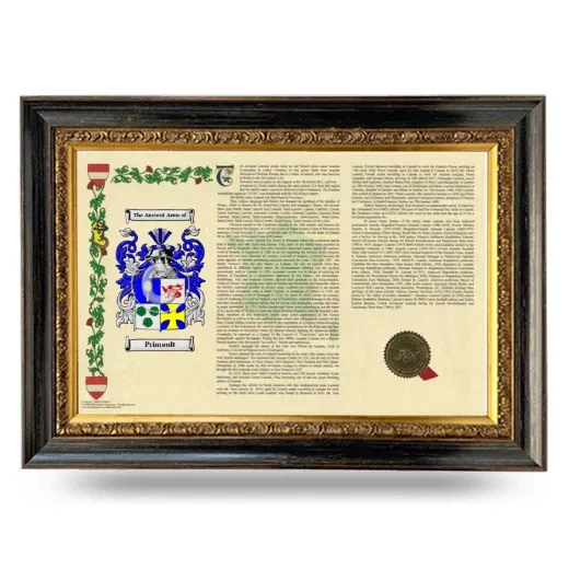 Primault Armorial Landscape Framed - Heirloom