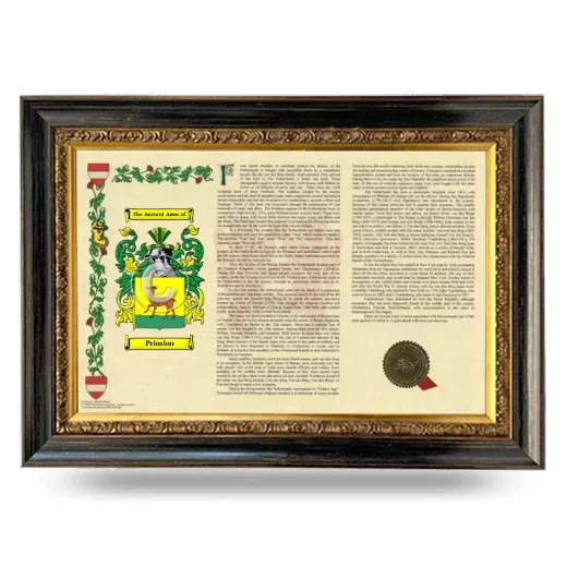 Prinsloo Armorial Landscape Framed - Heirloom