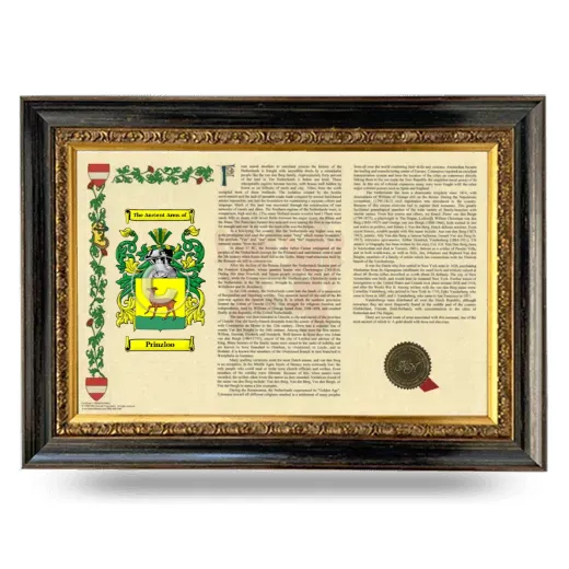 Prinzloo Armorial Landscape Framed - Heirloom