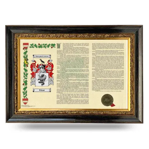 Privat Armorial Landscape Framed - Heirloom