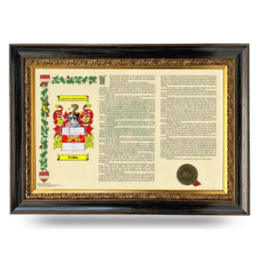 Probin Armorial Landscape Framed - Heirloom