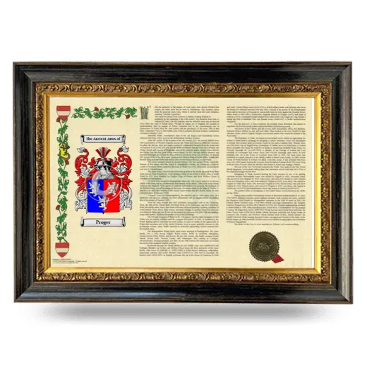 Proger Armorial Landscape Framed - Heirloom