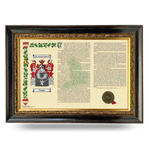 Proose Armorial Landscape Framed - Heirloom