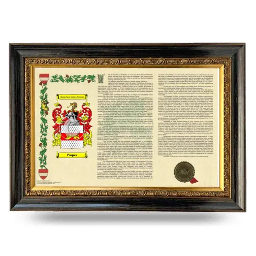 Propes Armorial Landscape Framed - Heirloom