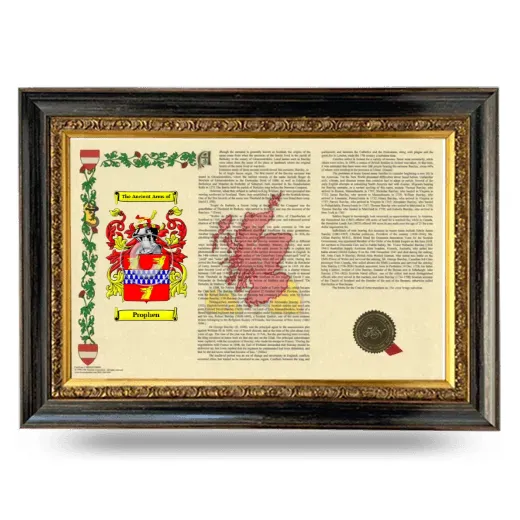 Prophen Armorial Landscape Framed - Heirloom