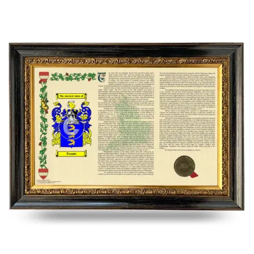 Proutt Armorial Landscape Framed - Heirloom