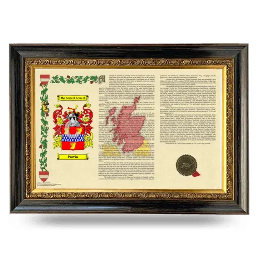 Provin Armorial Landscape Framed - Heirloom