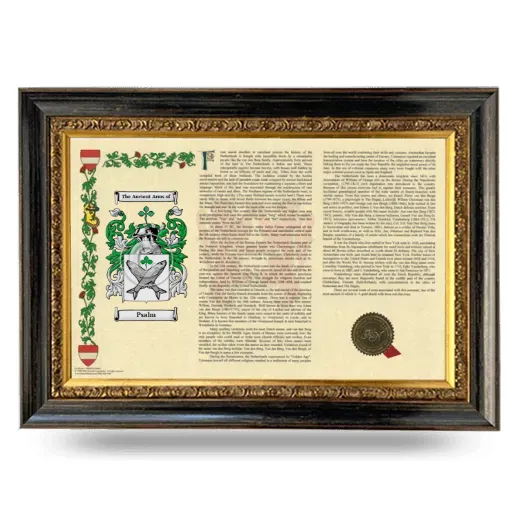 Psalm Armorial Landscape Framed - Heirloom