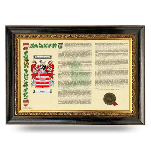 Pusy Armorial Landscape Framed - Heirloom