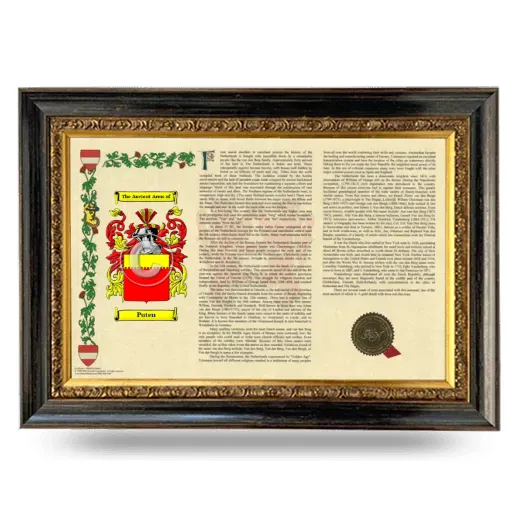 Puten Armorial Landscape Framed - Heirloom