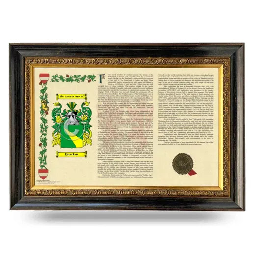 Quacken Armorial Landscape Framed - Heirloom