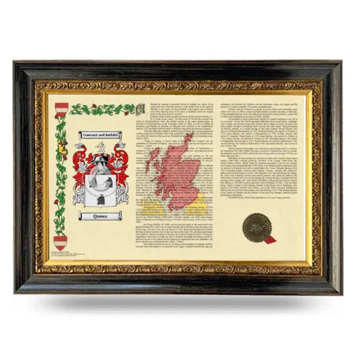 Quean Armorial Landscape Framed - Heirloom