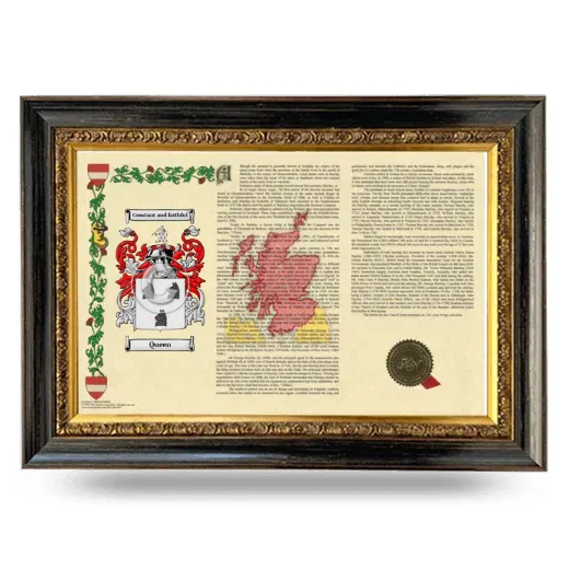 Queen Armorial Landscape Framed - Heirloom