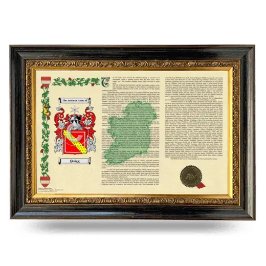 Quigg Armorial Landscape Framed - Heirloom