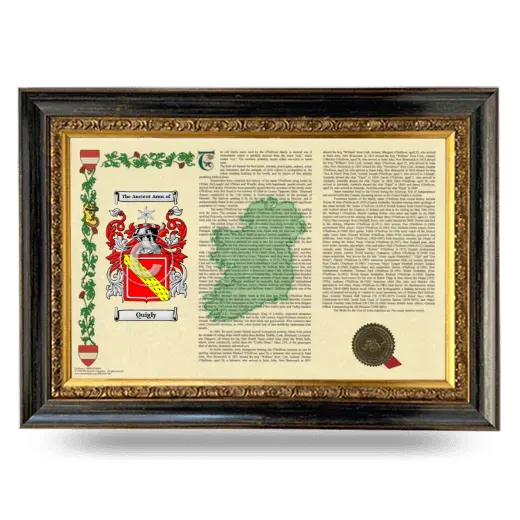Quigly Armorial Landscape Framed - Heirloom