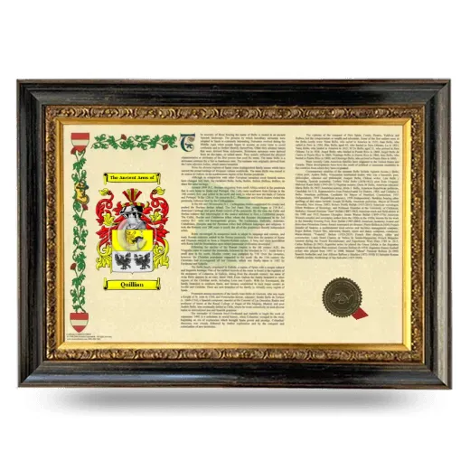 Quillian Armorial Landscape Framed - Heirloom