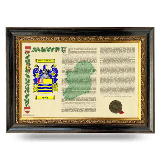 Quilly Armorial Landscape Framed - Heirloom