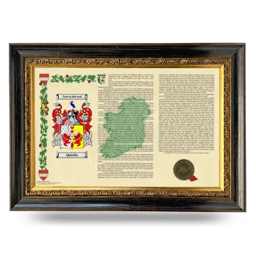 Quinlin Armorial Landscape Framed - Heirloom