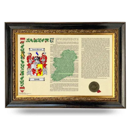 Quinly Armorial Landscape Framed - Heirloom