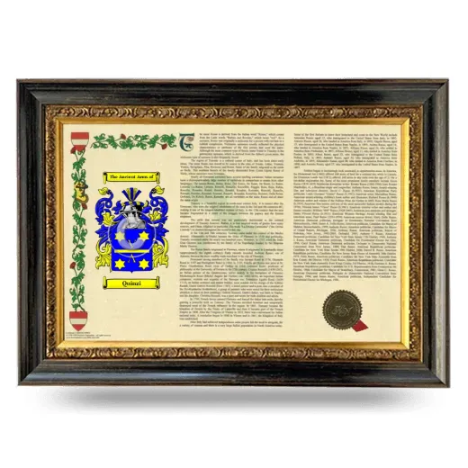 Quinzi Armorial Landscape Framed - Heirloom