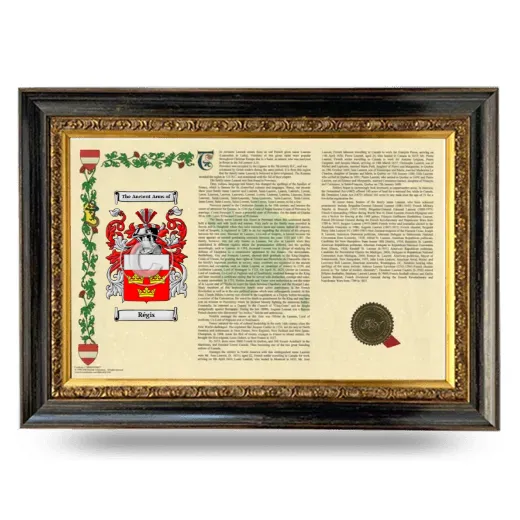 Régis Armorial Landscape Framed - Heirloom