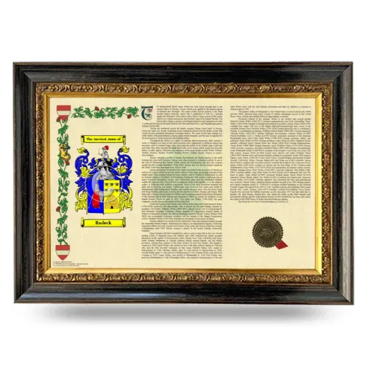 Radeck Armorial Landscape Framed - Heirloom