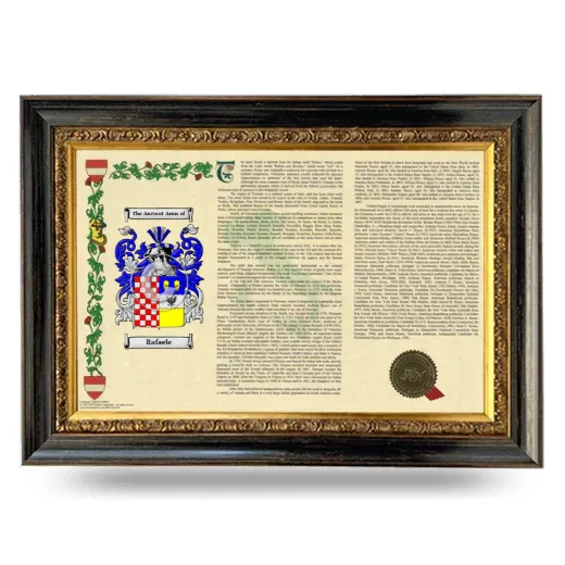 Rafaele Armorial Landscape Framed - Heirloom