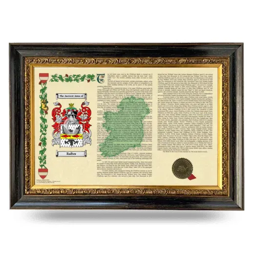 Rafter Armorial Landscape Framed - Heirloom