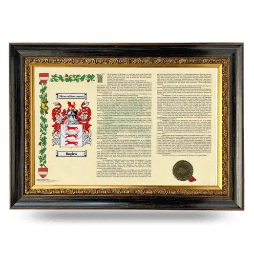 Raglen Armorial Landscape Framed - Heirloom