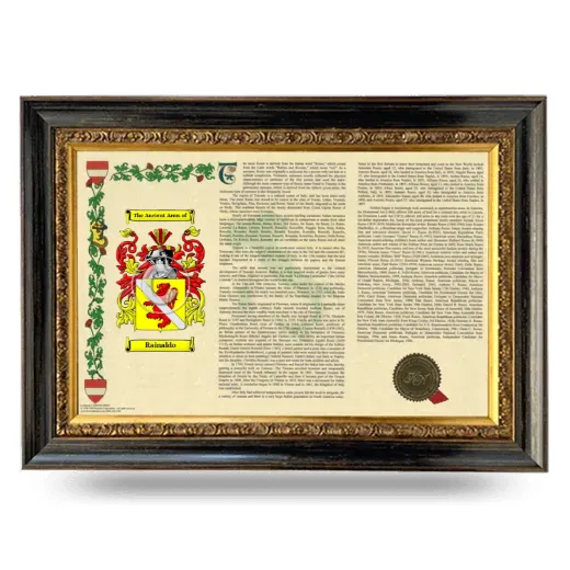 Rainaldo Armorial Landscape Framed - Heirloom