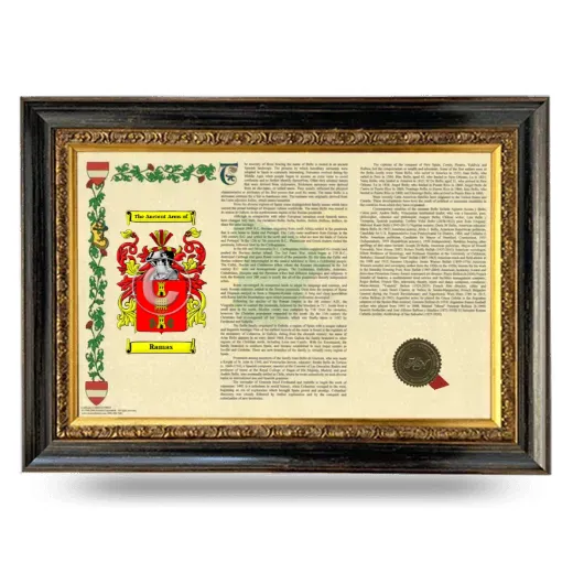 Ramas Armorial Landscape Framed - Heirloom