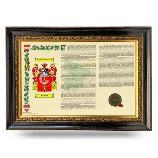 Ramon Armorial Landscape Framed - Heirloom