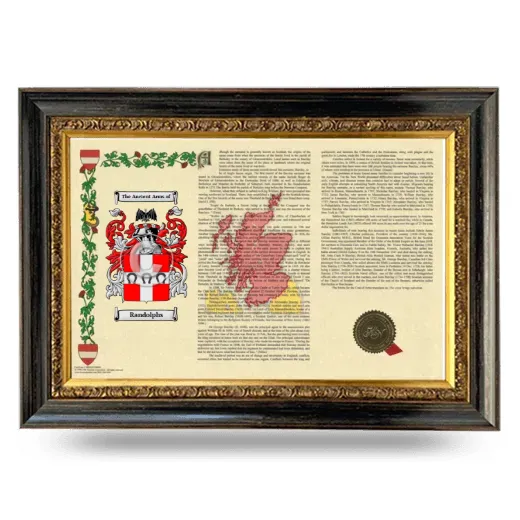 Randolphs Armorial Landscape Framed - Heirloom