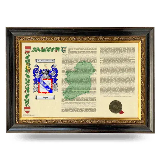 Rape Armorial Landscape Framed - Heirloom