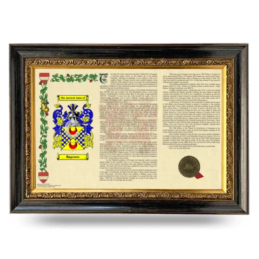 Raposas Armorial Landscape Framed - Heirloom