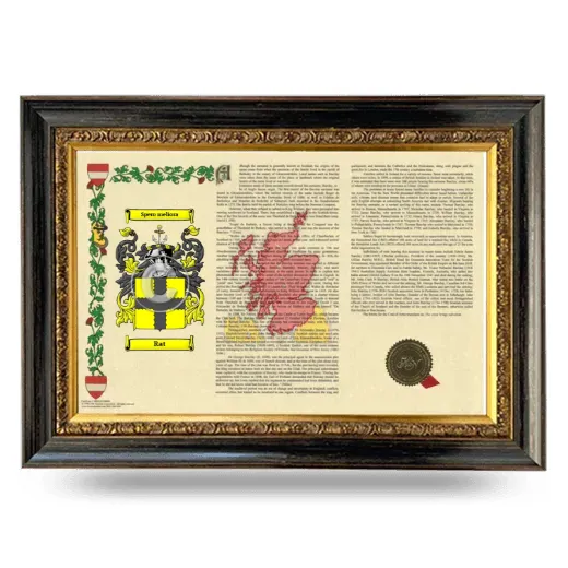Rat Armorial Landscape Framed - Heirloom